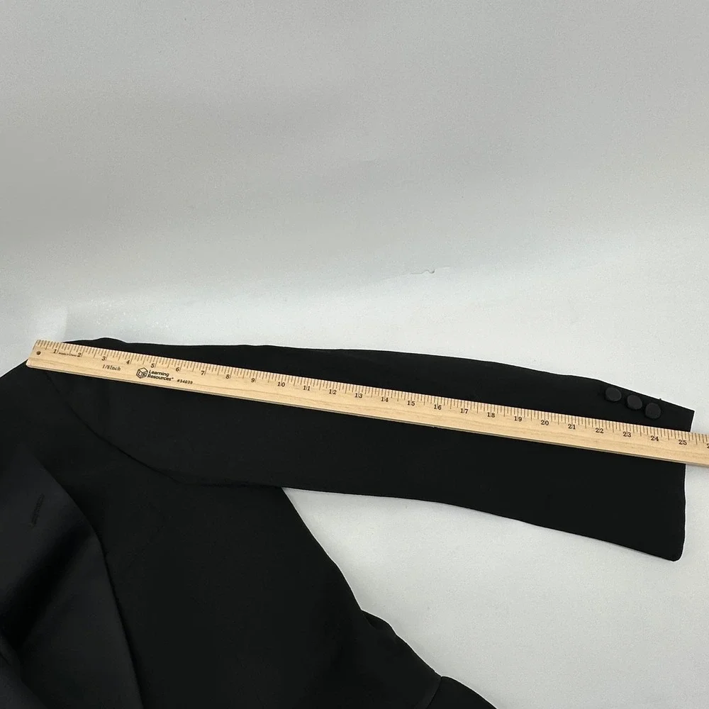 Tuxedo Jacket Mens 44R Black Double Breasted Peak Lapel Made in USA
